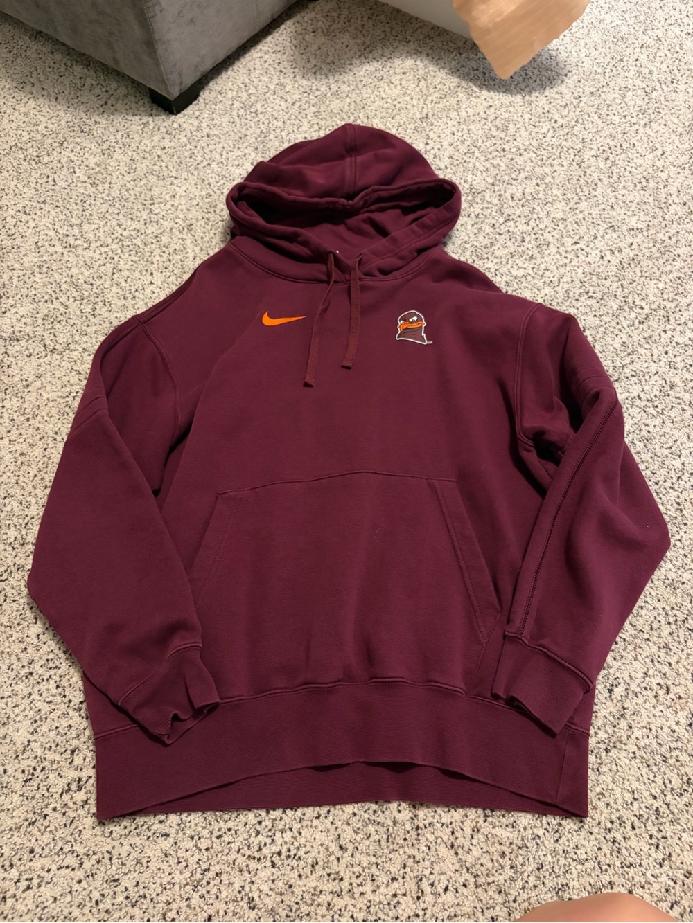 Nike Mens Virginia Tech Maroon Hoodie